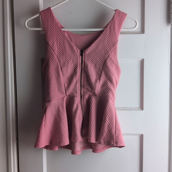 Forever 21 pink peplum top - Picture 2 of 4